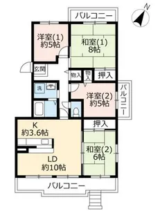 UR鹿の子台北ハイツ【0140101号室】の間取り