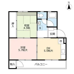 UR徳力【1000406号室】の間取り