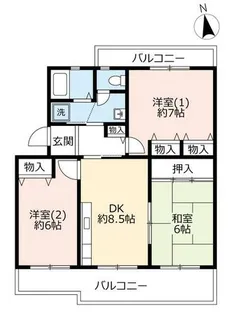 UR真美ヶ丘7丁目【0070304号室】の間取り
