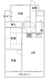 和歌山県和歌山市田尻【マンション】の間取り