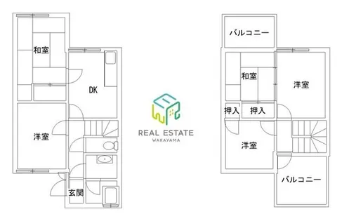 和歌山県和歌山市西庄【テラスハウス】の間取り