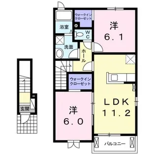 サニーカーサ【2階】の間取り