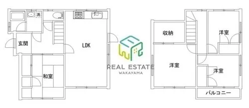 和歌山県和歌山市六十谷【一戸建】の間取り