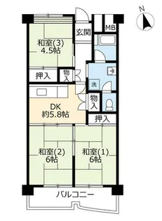 UR南港しらなみ【0330706号室】の間取り