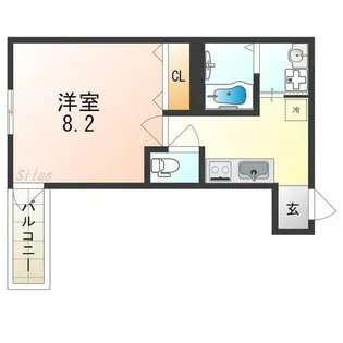 フジパレス鳳駅西Ⅴ番館【1階】の間取り
