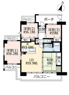 URアルビス緑丘【1140610号室】の間取り