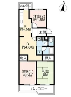 UR千里春日台【0030409号室】の間取り