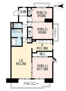 URさざなみプラザ第7【0290905号室】の間取り