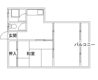 粟アパート(S)【201号室】の間取り
