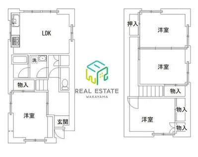和歌山県和歌山市大谷【一戸建】の間取り