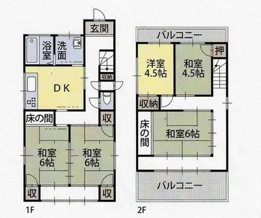 和歌山県和歌山市田野【一戸建】の間取り