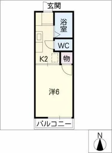 ハイツアイカ松本【1階】の間取り