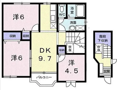 和歌山県和歌山市秋月【アパート】の間取り