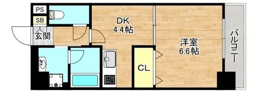 大阪府大阪市都島区東野田町4丁目【マンション】の間取り