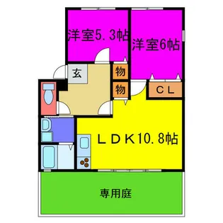 メゾンパルティール【101号室】の間取り