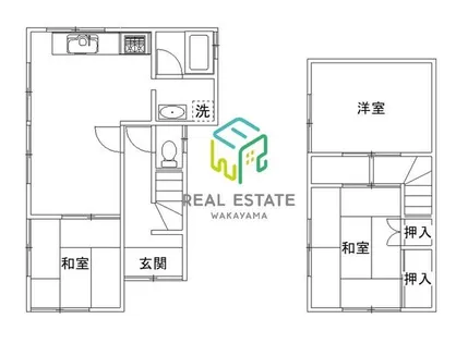 和歌山県和歌山市六十谷【一戸建】の間取り