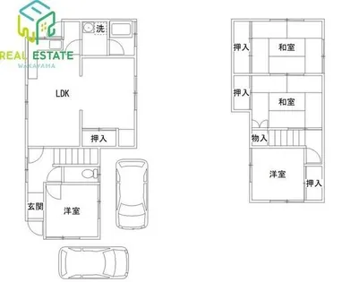 和歌山県和歌山市六十谷【一戸建】の間取り