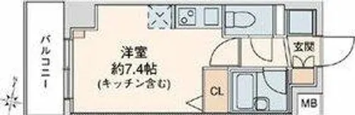 スペーシア堀田【9階】の間取り