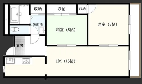 和歌山県和歌山市西浜3丁目【マンション】の間取り