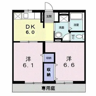 プライムコート21【1階】の間取り