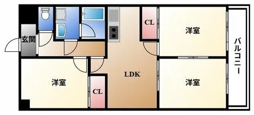 アビタシオン千種【9階】の間取り
