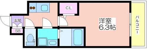 エスリード長居公園PARK AVENUE【10階】の間取り