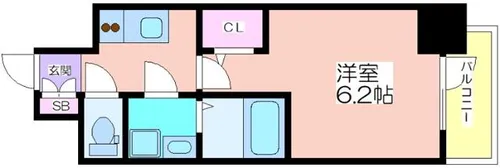 エスリード長居公園PARK AVENUE【10階】の間取り