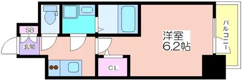 エスリード長居公園PARK AVENUE【10階】の間取り