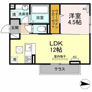 ソレイユ入船【1階】の間取り