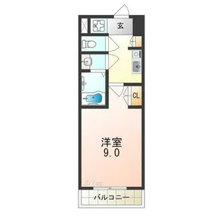 クレスト中もず【8階】の間取り