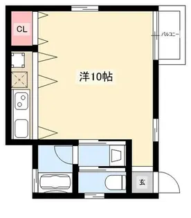 ボンヌール川名【201号室】の間取り