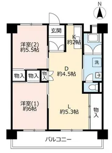 UR桃山南【0010407号室】の間取り