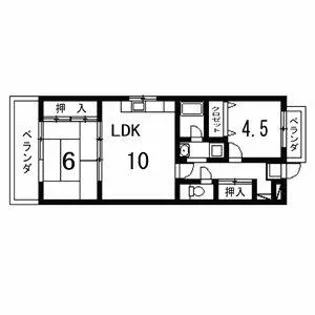 メイゾンにしむら【203号室】の間取り