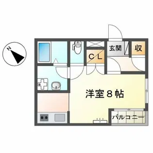 コンフォース南【1階】の間取り