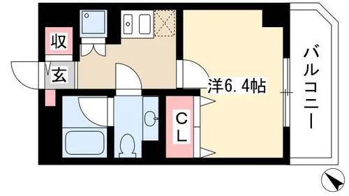エストゥルースプラス押切【3階】の間取り