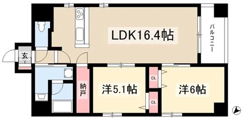 ポルタニグラ千代田【801号室】の間取り