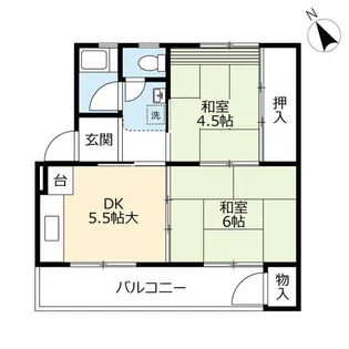 2DKの間取り画像