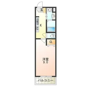 住吉橋TKハイツ【4階】の間取り