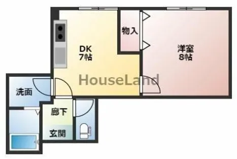 カムロビル【2C号室】の間取り
