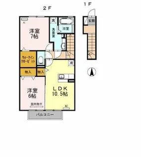 サンパルク【202号室】の間取り