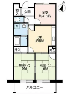 URアーベイン東三国【0010107号室】の間取り