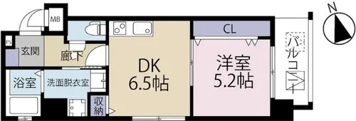 シンフォニー祇園【4階】の間取り