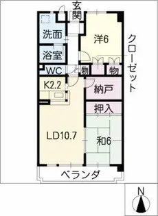 グランドパーク【3C号室】の間取り