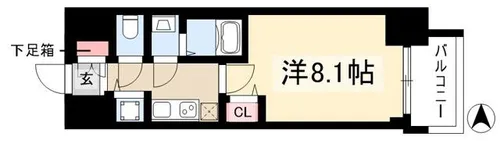 1Kの間取り画像