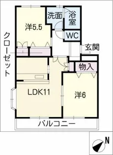 エピ・シェール【2階】の間取り