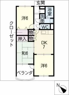 ファミールK向山【3階】の間取り