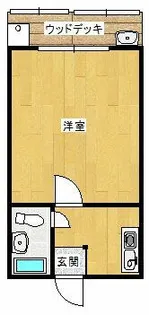 ヒルズアベニューさくら【105号室】の間取り