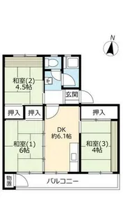 UR鈴蘭台第二【0170404号室】の間取り