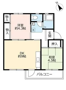 UR中登美第三【D080303号室】の間取り