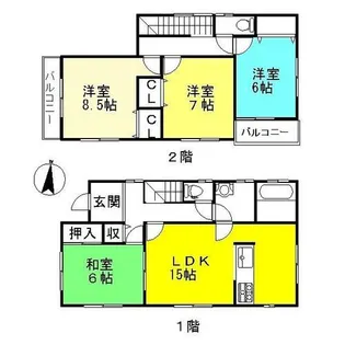 滋賀県長浜市宮司町【一戸建】の間取り